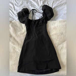 Zara Black Open Back Mini Dress